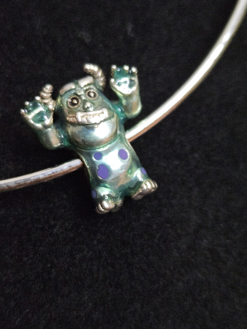 Pandora Disney Pixar Monsters Inc Sulley Bead Charm 792031C01 A37 w spacer